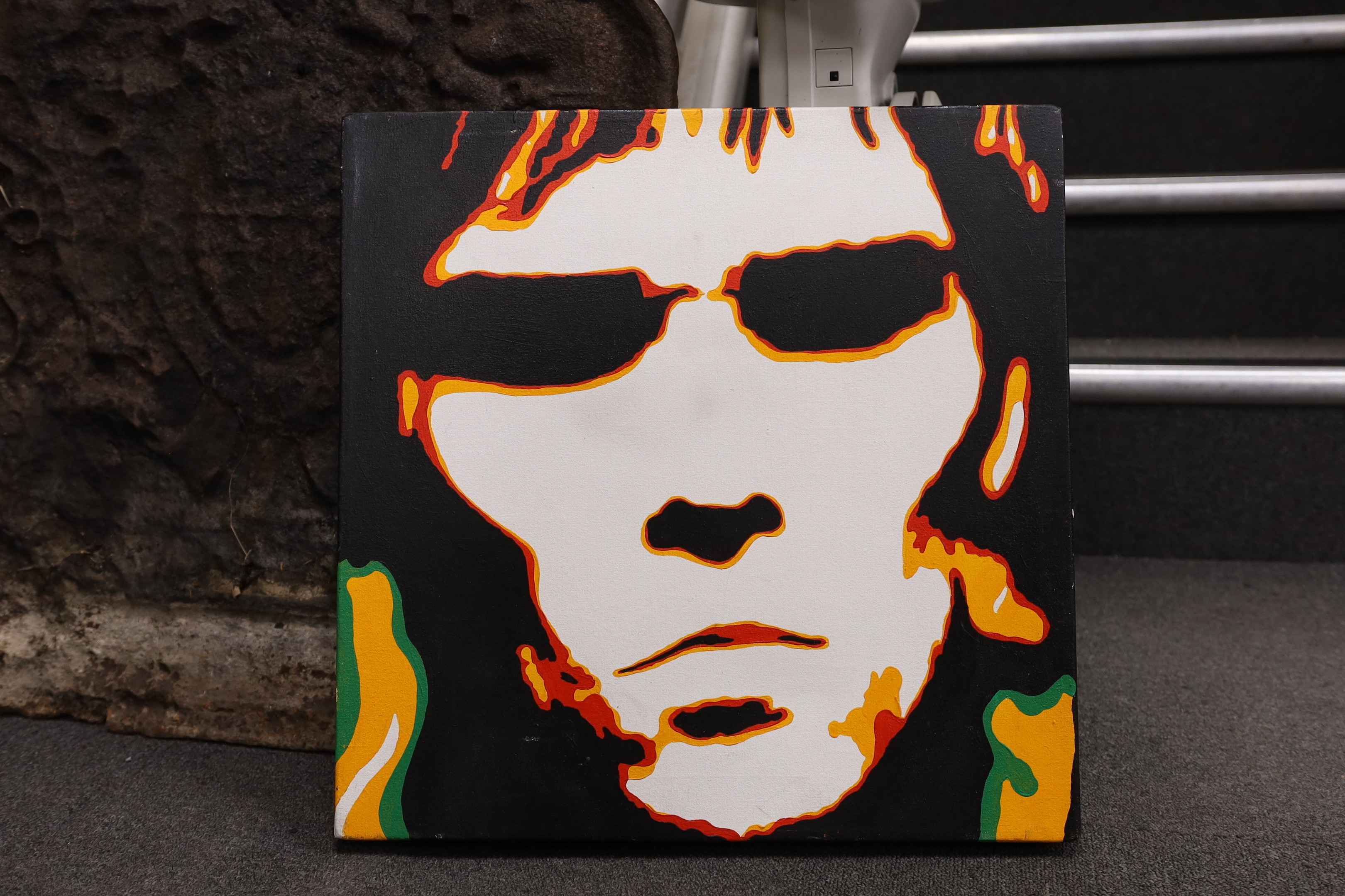 Jacquie Boyd (Contemporary), oil on canvas, 'Ian Brown', signed verso and dated '05, 50 x 50cm, unframed
